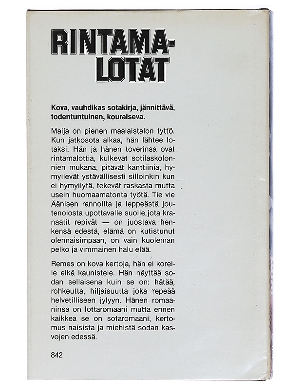 Rintamalotat : romaani - Veikko Remes - Romaanit ja novellit - 10105429762 - 1
