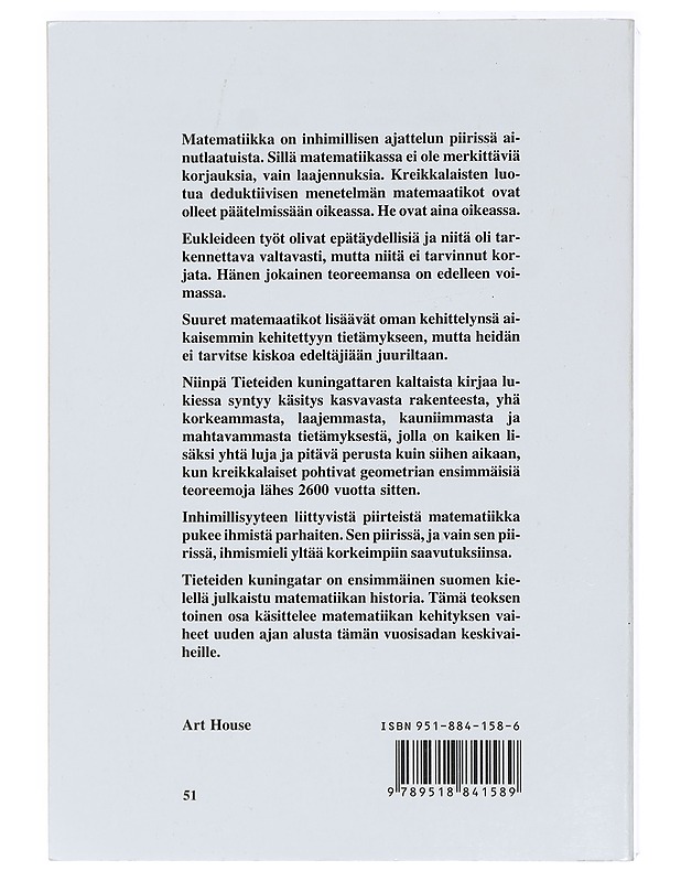 Tieteiden kuningatar : matematiikan historia. Osa 2 - Boyer, Carl B. - Historiakirjat - 10105429846 - 1