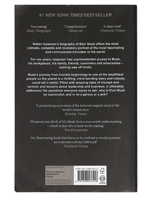 Elon Musk - Walter Isaacson - Elämäkerrat ja muistelmat - 10105429896 - 1