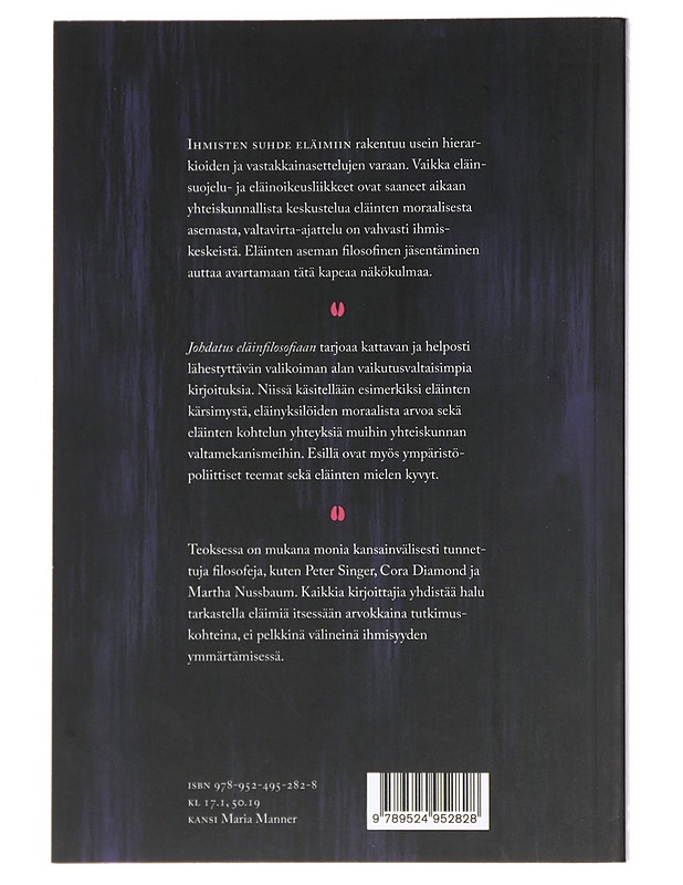 Johdatus eläinfilosofiaan - Aaltola, Elisa - Tietokirjat ja oppaat - 10105429899 - 1