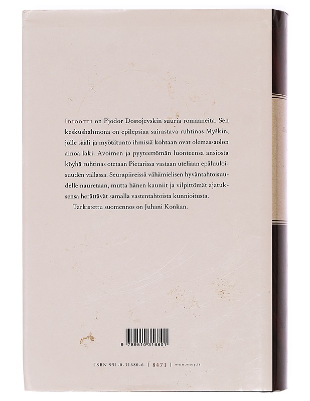 Idiootti - Dostojevski, F. M. - Romaanit ja novellit - 10105429915 - 1