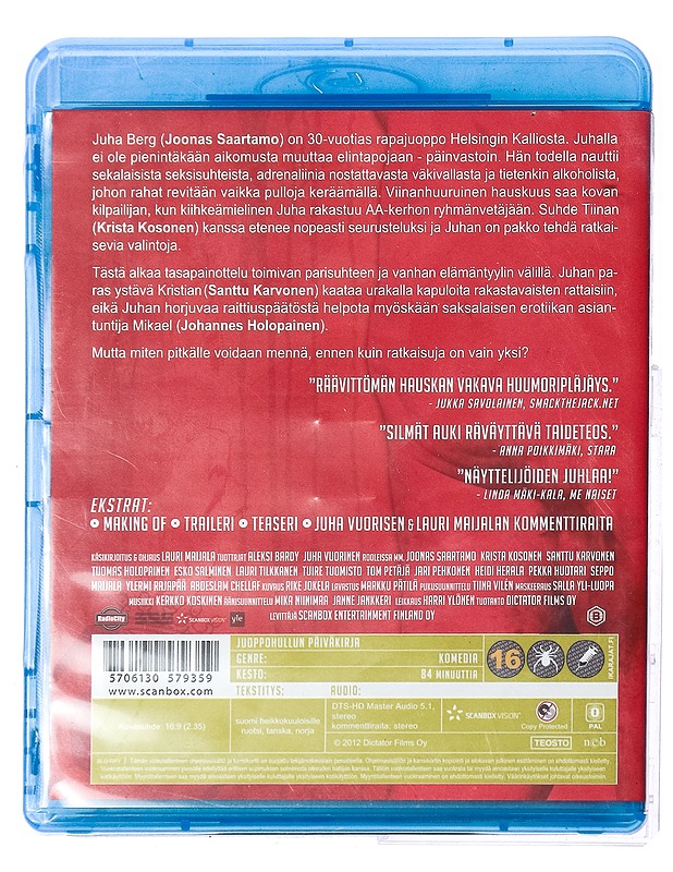 Juoppohullun Päiväkirja "The Elokuva" - Blu-Ray - Blu-ray-levyt - 10105429941 - 1