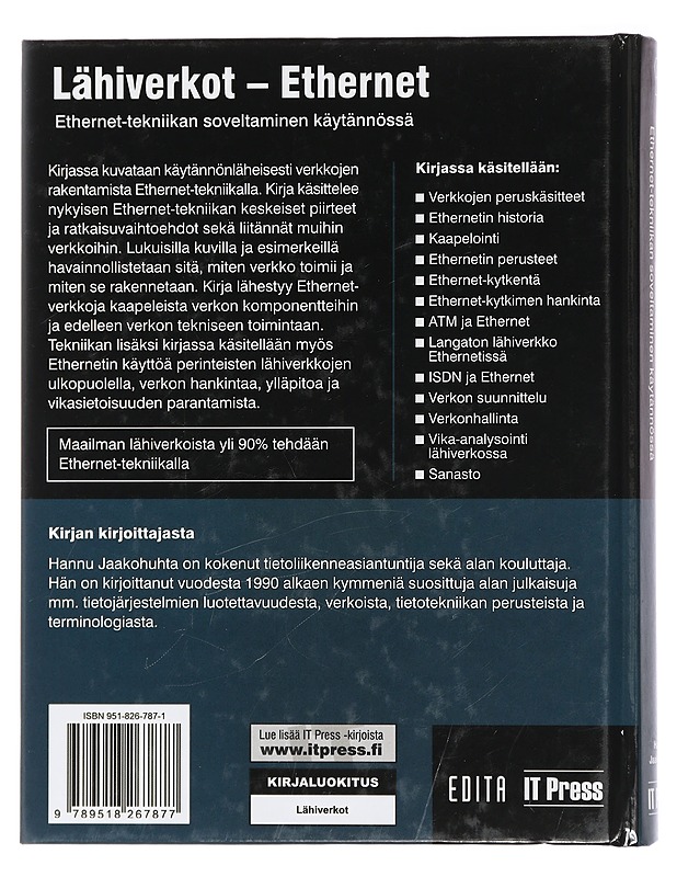 Lähiverkot : Ethernet - Hannu Jaakohuhta - Tietokirjat ja oppaat - 10105429965 - 1