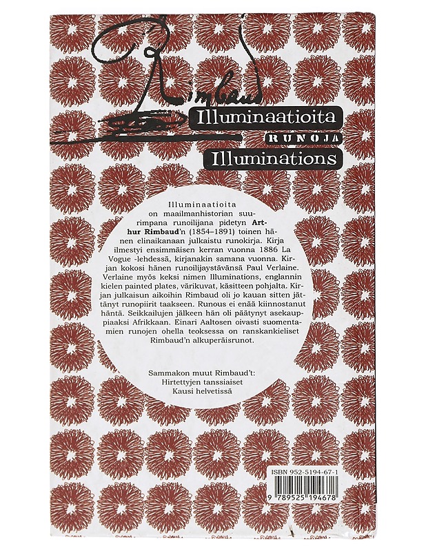 ILLUMINAATIOITA : RUNOJA ; ILLUMINATIONS - RIMBAUD, ARTHUR - Romaanit ja novellit - 10105429970 - 1
