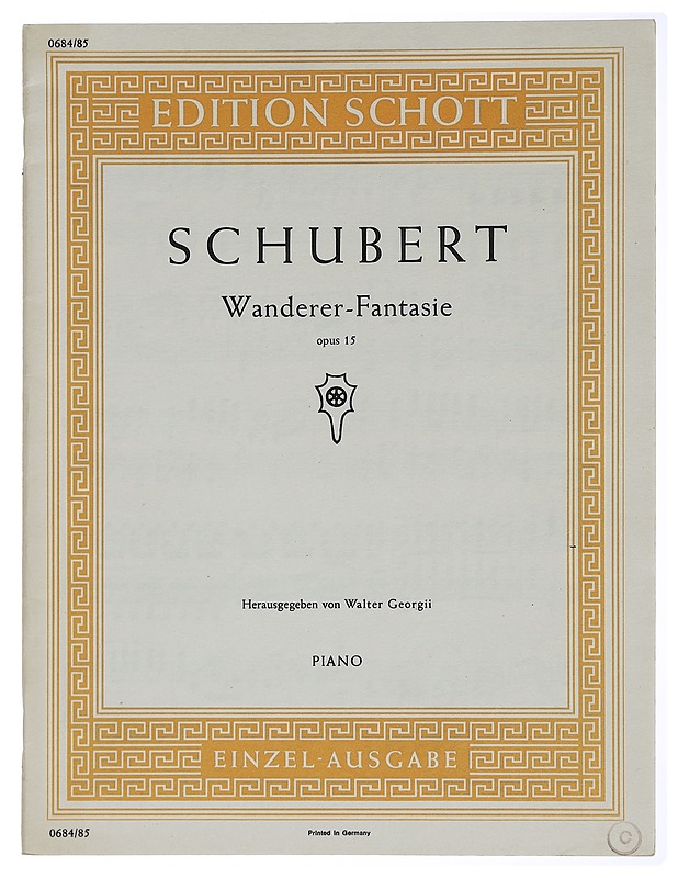 Schubert Wanderer Fantasie opus 15 - Schubert, Frank - Musiikki- ja elokuvakirjat - 10105429998 - 0