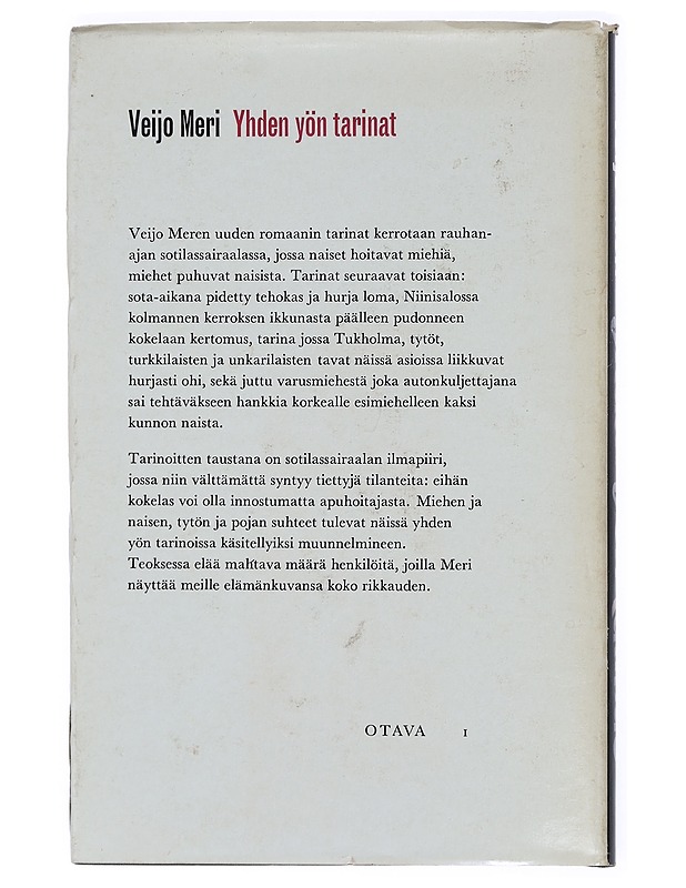 Yhden yön tarinat - Meri, Veijo - Romaanit ja novellit - 10105430068 - 1