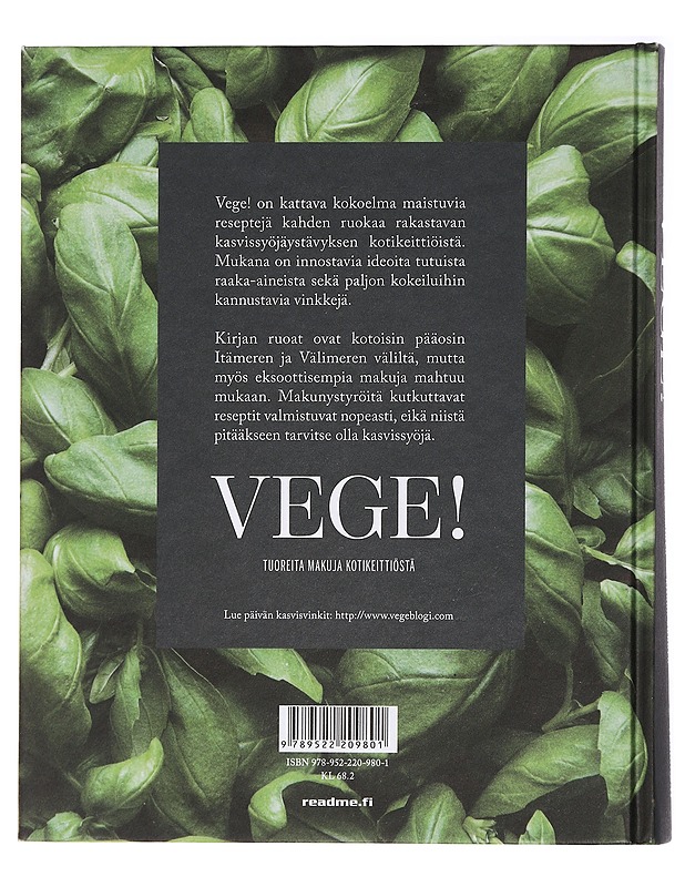 Vege! : tuoreita makuja kotikeittiöstä - Nieminen, Alex - Ruokakirjat - 10105430090 - 1