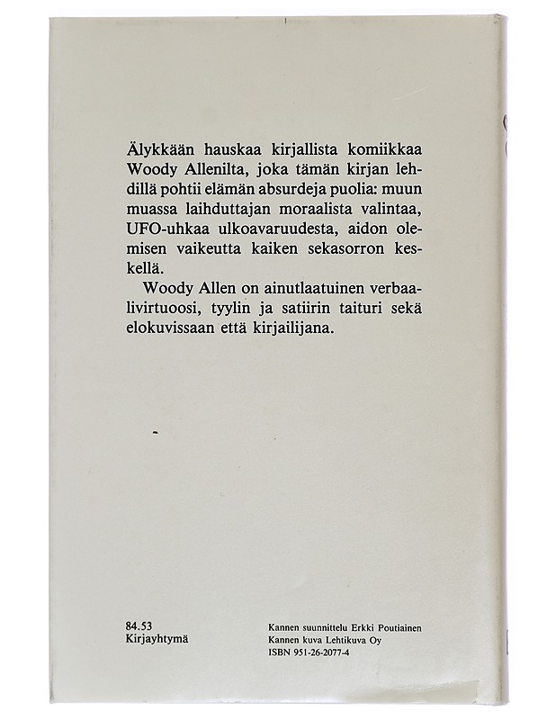 Sivuvaikutuksia - Allen, Woody - Romaanit ja novellit - 10105430091 - 1