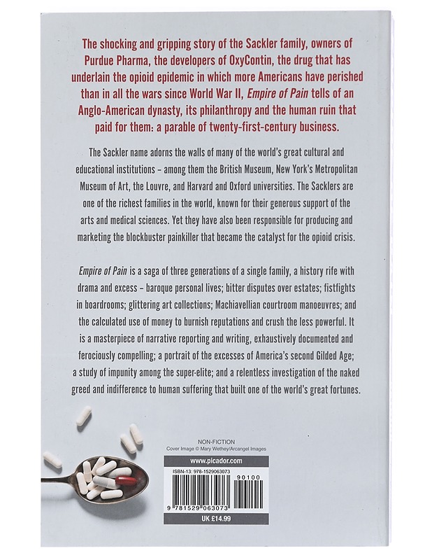 Empire of pain : the secret history of the Sackler dynasty - Patrick Radden Keefe - Elämäkerrat ja muistelmat - 10105430137 - 1