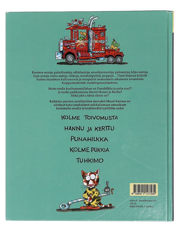 Hurjan hauska autokirja - Kunnas, Mauri - Lastenkirjat - 10105430141 - 1
