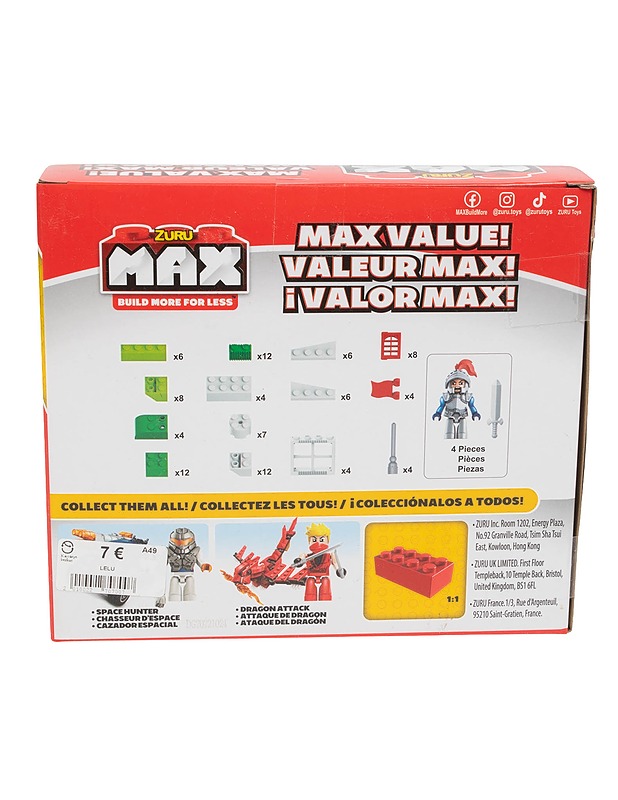 ZURU MAX Knight's Castle rakennuspalikkasetti - Lasten lelut - 10105430185 - 1