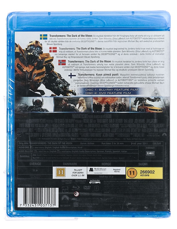 Transformers: Dark Of The Moon - Blu-Ray + DVD - Blu-ray-levyt - 10105430222 - 1