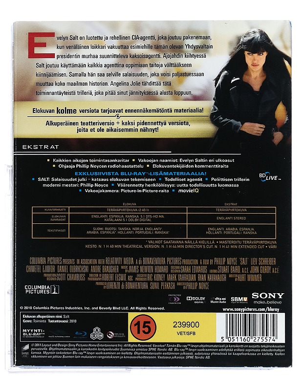 Salt - Blu-Ray - Blu-ray-levyt - 10105430244 - 1