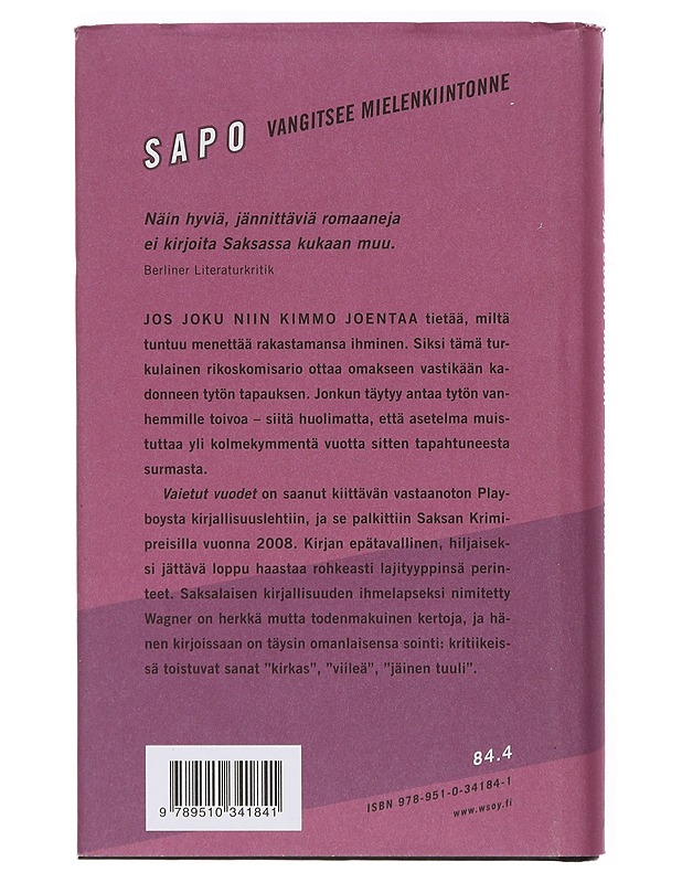 Vaietut vuodet - Wagner, Jan Costin - Romaanit ja novellit - 10105430266 - 1