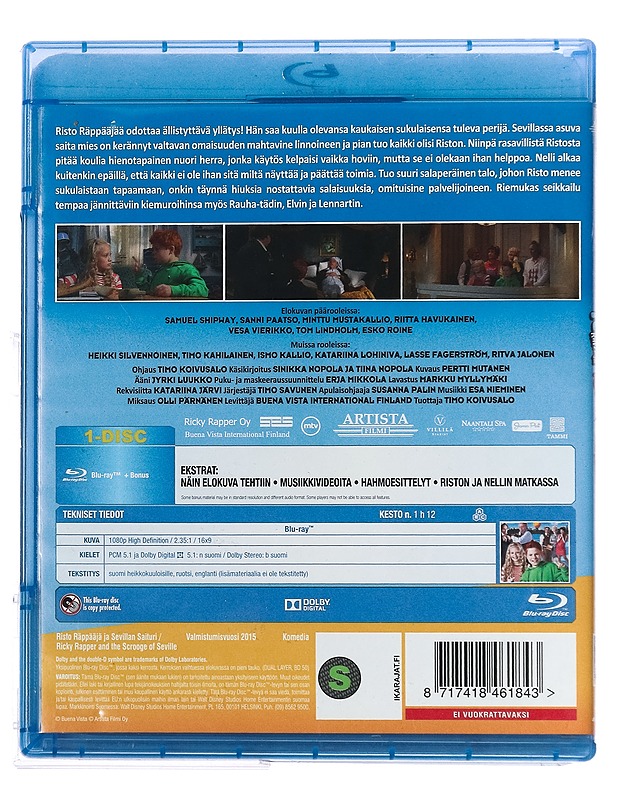 Risto Räppääjä ja Sevillan saituri - Blu-Ray - Blu-ray-levyt - 10105430345 - 1