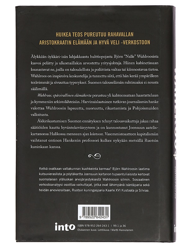 Wahlroo$ : epävirallinen elämäkerta - Pietiläinen, Tuomo - Elämäkerrat ja muistelmat - 10105430400 - 1