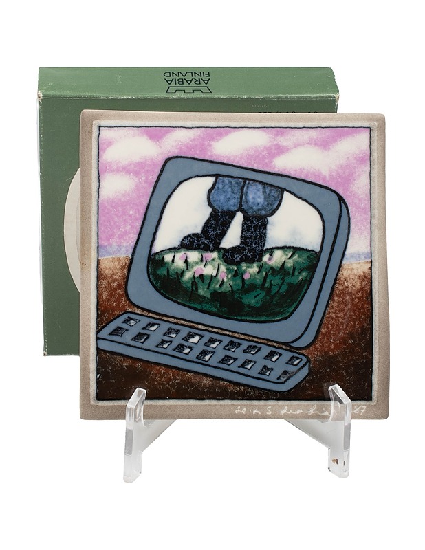 ARABIA Tietokone seinälaatta - Designsuosikit - 10105430501 - 0