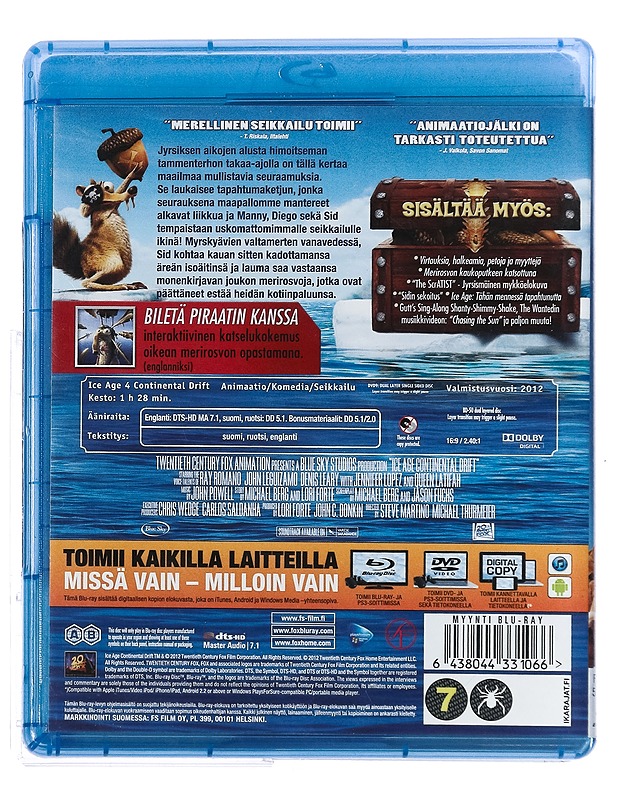 Ice Age 4: mannerten Mullistus - Blu-Ray + DVD - Blu-ray-levyt - 10105430516 - 1