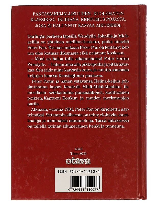 Peter Pan - Barrie, J. M. - Lastenkirjat - 10105430536 - 1