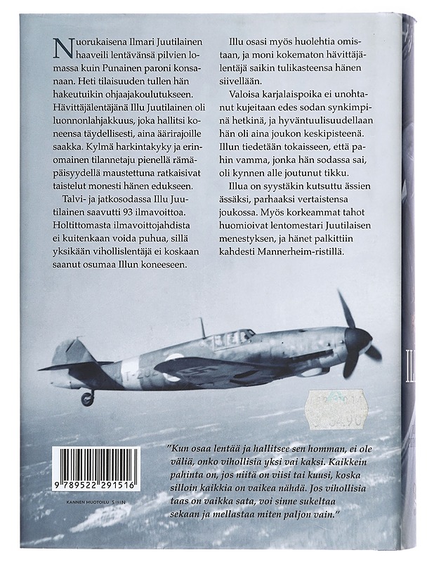 Illu : lentomestari Ilmari Juutilaisen elämä - Jukka Piipponen - Elämäkerrat ja muistelmat - 10105430551 - 1