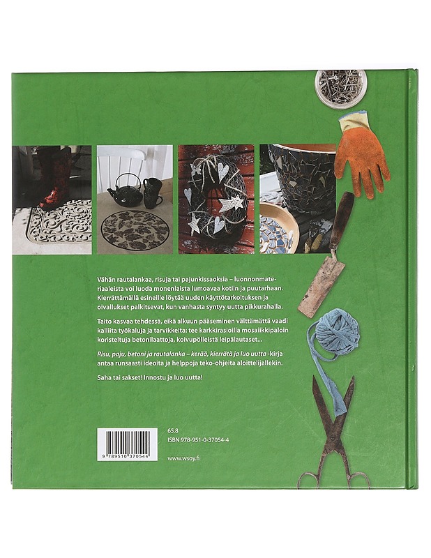 Risu, paju, betoni & rautalanka : kerää, kierrätä ja luo uutta - Uusitalo, Susanna - Käsityökirjat - 10105430654 - 1