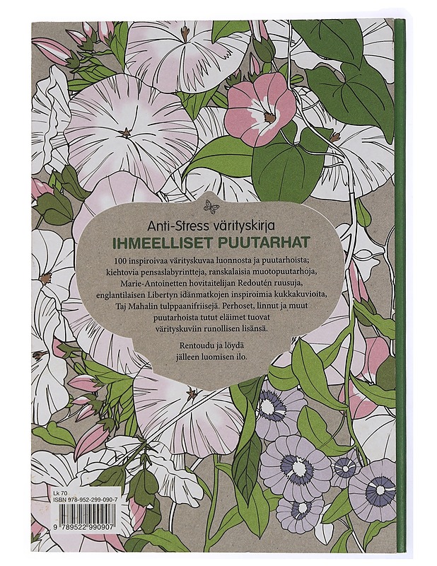 Anti-Stress värityskirja : Ihmeelliset puutarhat - Harrastekirjat - 10105430748 - 1