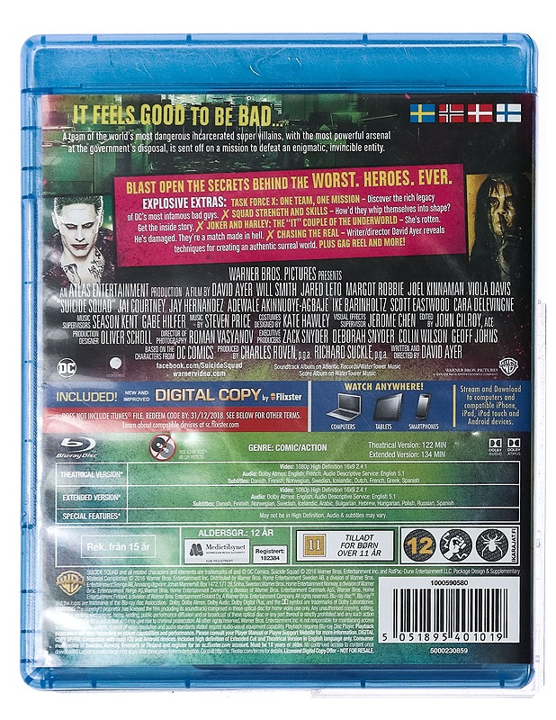 Suicide Squad Extended Cut - Blu-Ray - Blu-ray-levyt - 10105430783 - 1