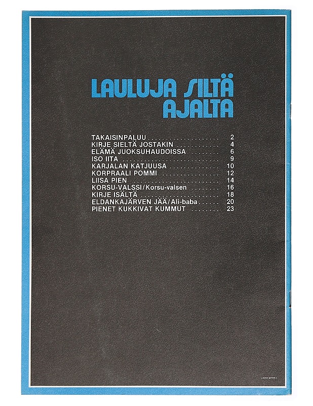 Lauluja siltä ajalta - Musiikki- ja elokuvakirjat - 10105430821 - 1