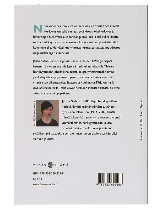 Sisäinen lepatus : herkän ihmisen tietokirja - Janna Satri - Tietokirjat ja oppaat - 10105430837 - 1