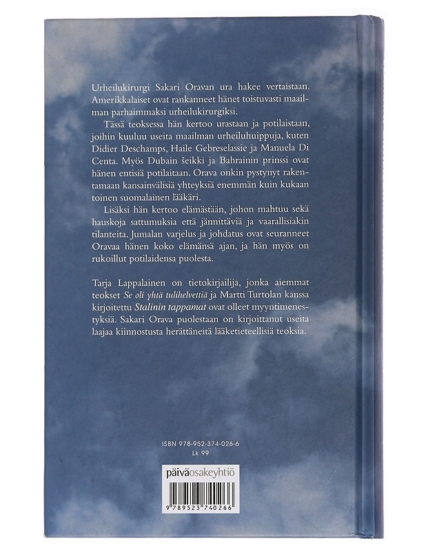 Elämäni urheilukirurgina - Sakari Orava, Tarja Lappalainen - Elämäkerrat ja muistelmat - 10105430841 - 1