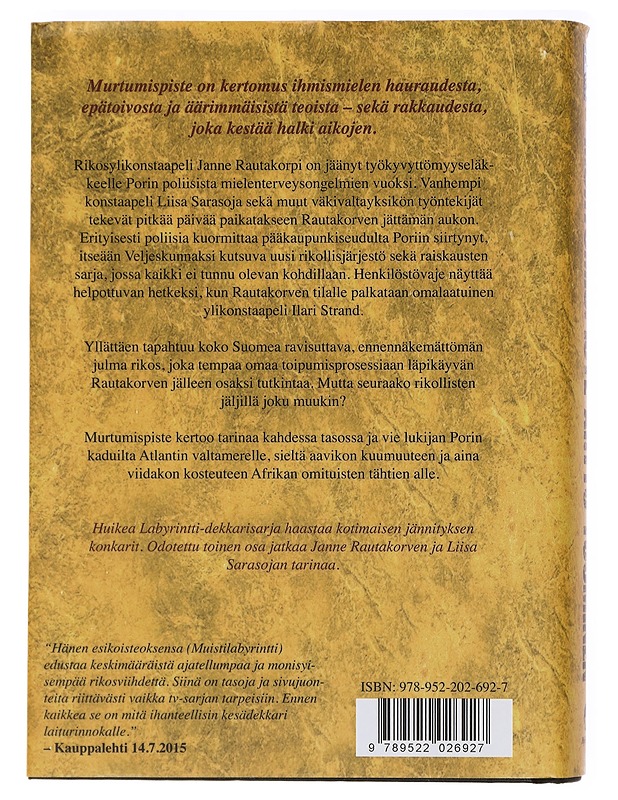 Murtumispiste : jännitysromaani - Arttu Tuominen - Jännitys ja dekkarit - 10105430890 - 1