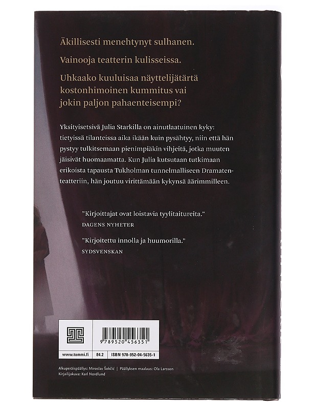 Kirottu näytelmä - Ahndoril, Alex - Jännitys ja dekkarit - 10105430905 - 1