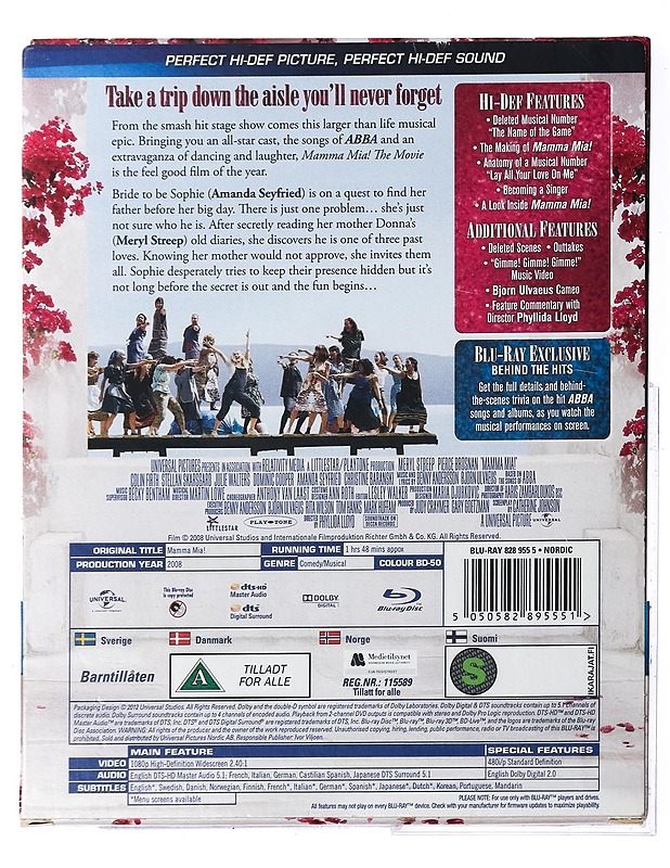 Mamma Mia! Limited Edition - Blu-Ray - Blu-ray-levyt - 10105430990 - 1