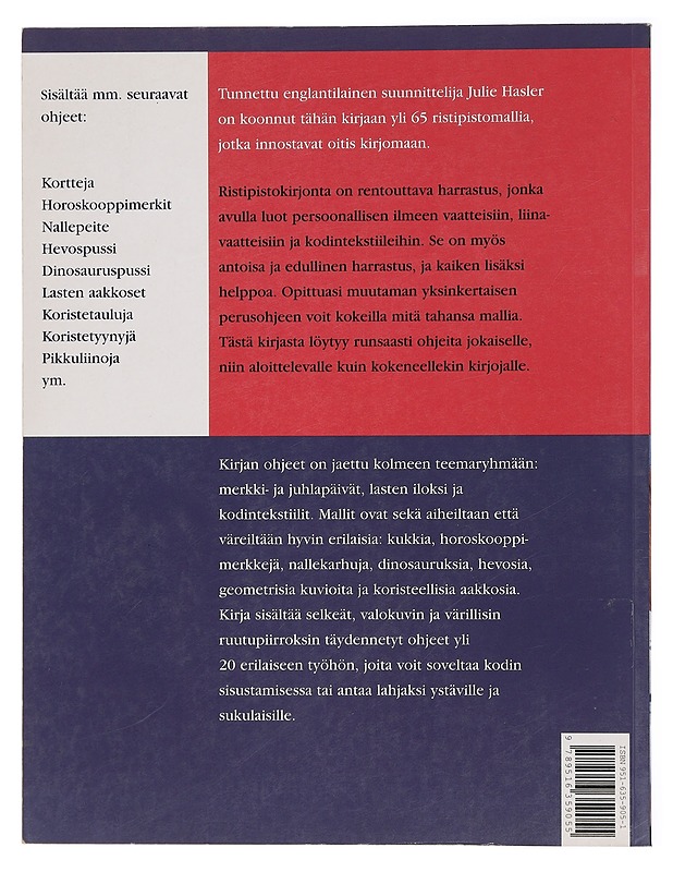 Ristipistotöitä : 65 nopeaa ja helppoa mallia - Hasler, Julie - Tietokirjat ja oppaat - 10105431055 - 1