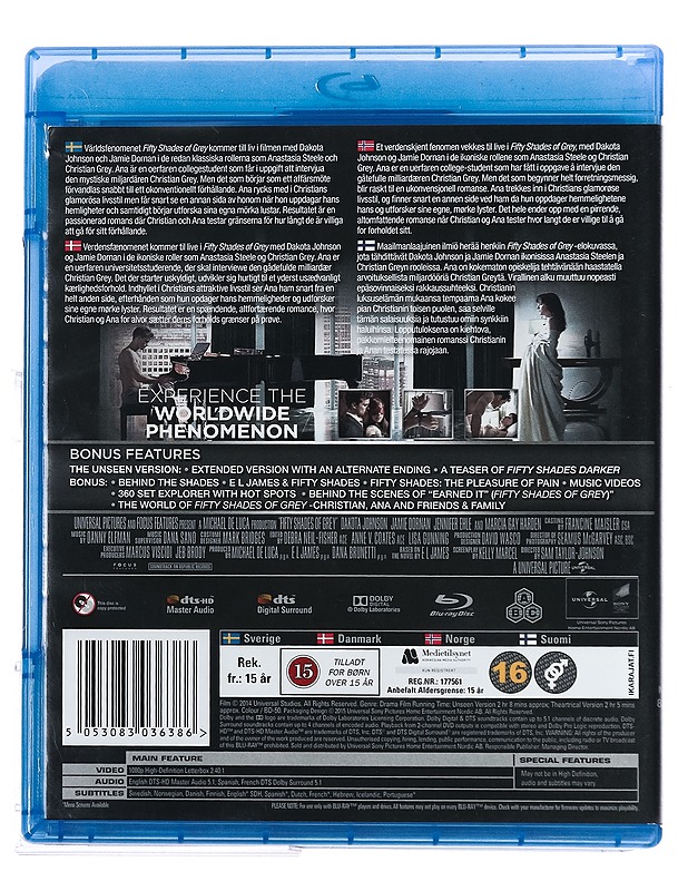 Fifty Shades of Grey - Blu-Ray - Blu-ray-levyt - 10105431078 - 1