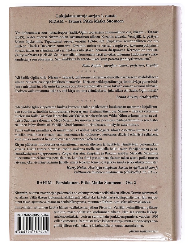Rahim - persialainen : Pitkä matka Suomeen osa 2 - Ali Sadik-Ogli - Elämäkerrat ja muistelmat - 10105431122 - 1