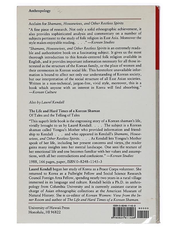 Shamans, housewives, and other restless spirits : women in Korean ritual life - Laurel Kendall - Naistenpyörät - 10105431221 - 1