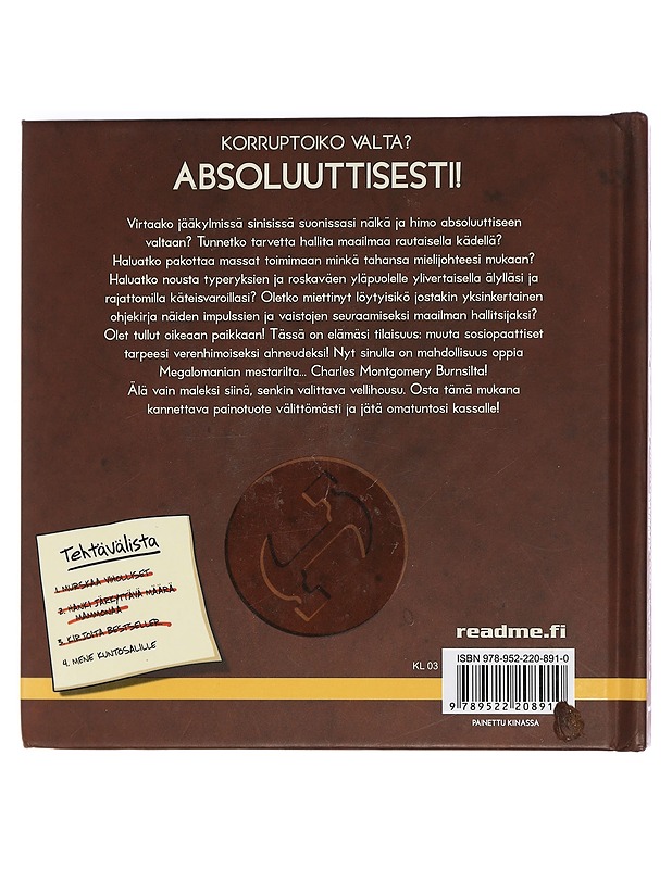 C. Montgomery Burnsin Maailmanvalloittajan käsikirja - Morrison, Bill - Romaanit ja novellit - 10105431241 - 1