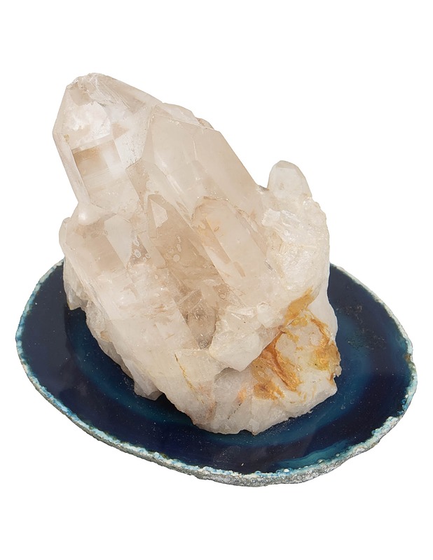 Kvartsikristalliklusteri akaattialustalla - Koriste-esineet - 10105431281 - 0