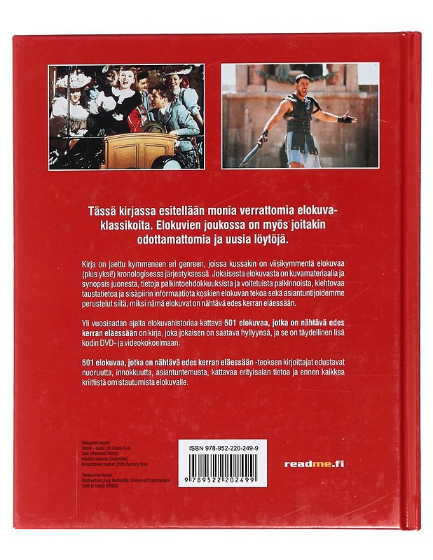 501 elokuvaa, jotka on nähtävä kerran eläessään - Haavisto, Laura - Historiakirjat - 10105431288 - 1