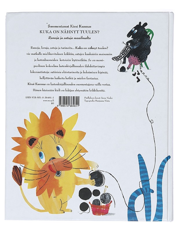 Kuka on nähnyt tuulen? : runoja ja satuja maailmalta - Kunnas, Kirsi - Lastenkirjat - 10105431399 - 1
