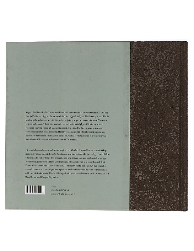 August Uotila 1858 - 1886 - Synnove Malmström - Taide- ja kulttuurikirjat - 10105431438 - 1