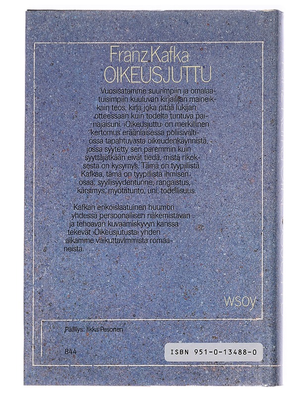 Oikeusjuttu - Kafka, Franz - Romaanit ja novellit - 10105431446 - 1