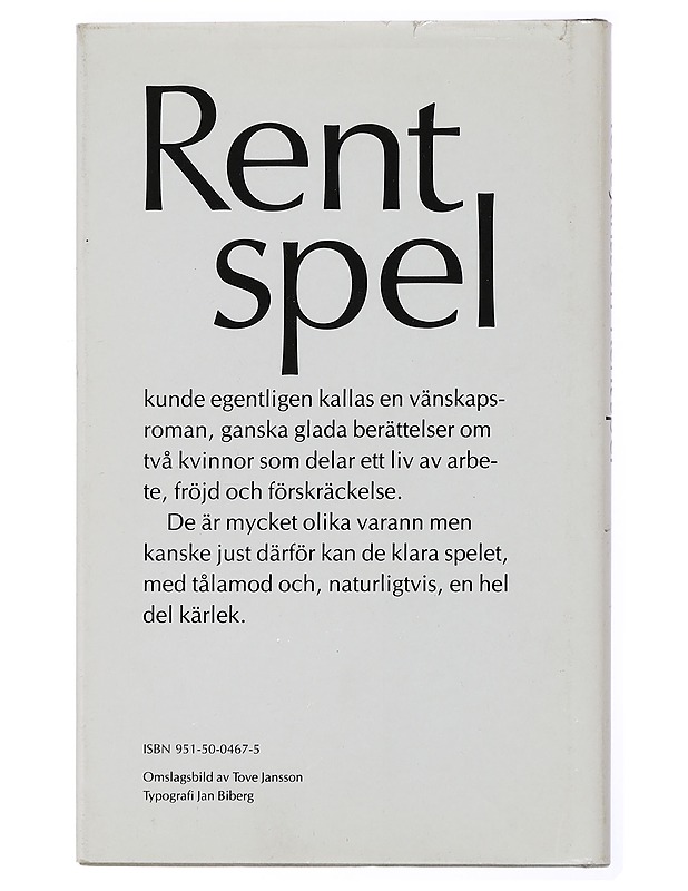 Rent spel - Tove Jansson - Romaanit ja novellit - 10105431455 - 1