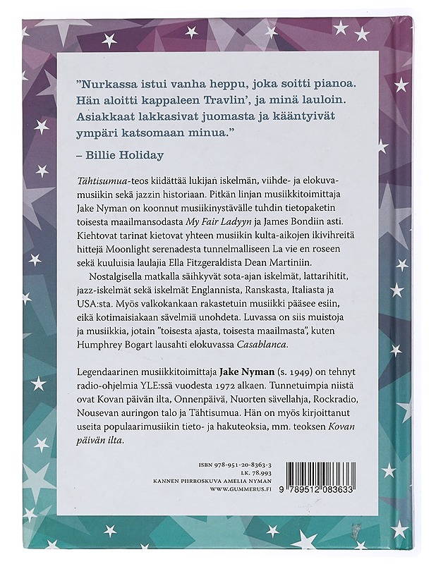 Tähtisumua : unohtumattomia sävelmiä menneestä ajasta - Jake Nyman - Historiakirjat - 10105431565 - 1