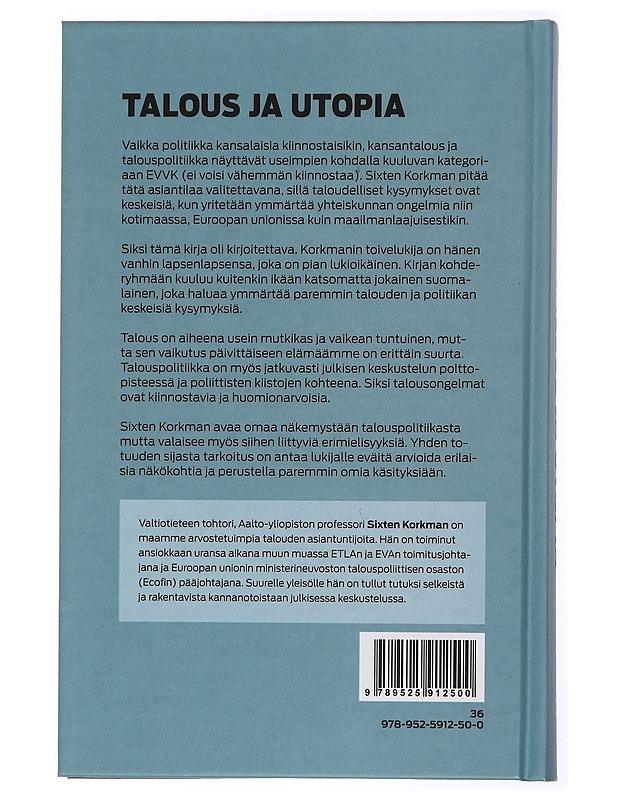 Talous ja utopia - Sixten Korkman - Tietokirjat ja oppaat - 10105431579 - 1