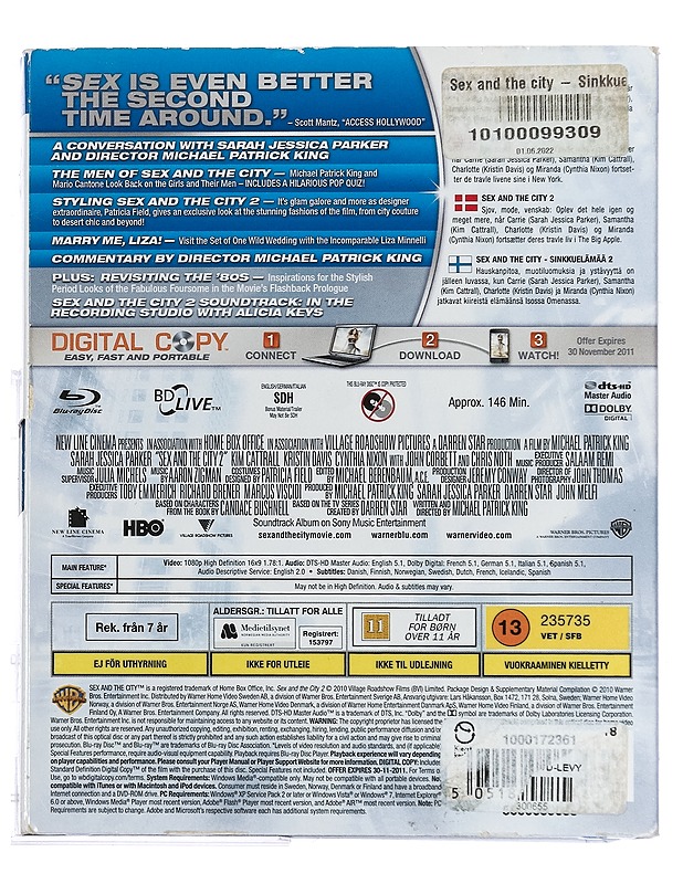 Sex and the city 2 - Blu-Ray - Blu-ray-levyt - 10105431715 - 1