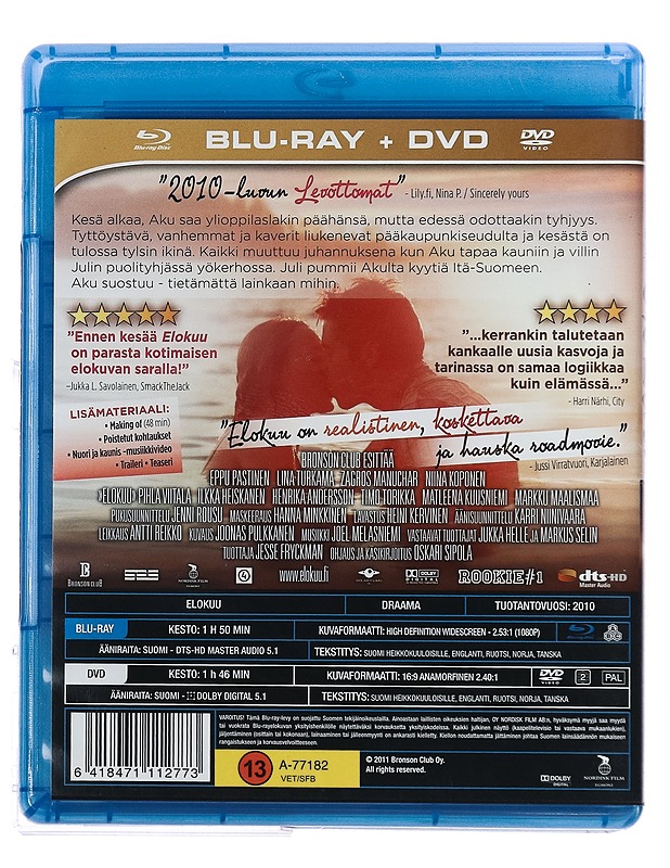 Elokuu - Blu-ray + DVD - DVD-elokuvat - 10105431744 - 1