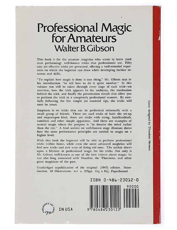 Professional Magic for Amateurs - Walter B. Gibson - Tietokirjat ja oppaat - 10105432058 - 1