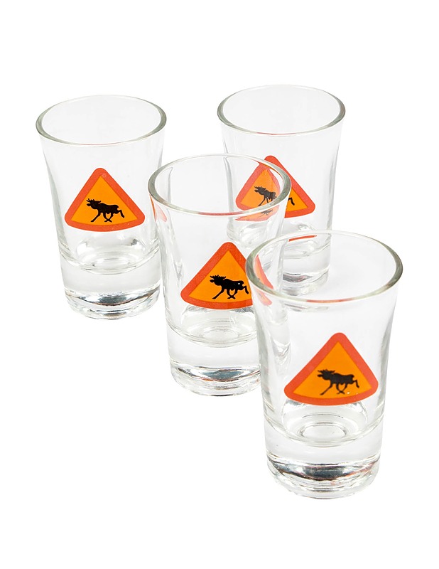 Shottilasi hirvivaaramerkillä, 4 kpl - Lasit - 10105432133 - 0